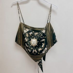 Danielle Bernstein Printed Handkershief Top